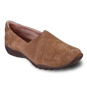 Skechers Kindred Relaxed Fit Suede Leather Women’s Comfort Slip On Shoes 7.5 W